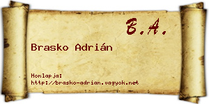 Brasko Adrián névjegykártya
